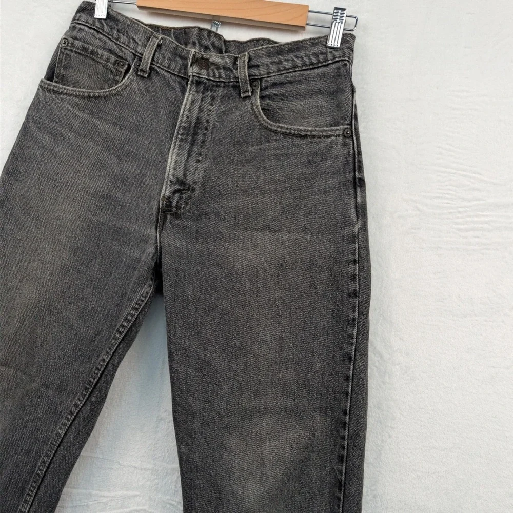 VTG Levi's 550 Jeans Men's 32x32 Black Faded Relaxed Tapered High Rise USA 90s